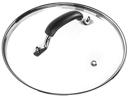 WishDirect Tapa de vidrio templado de 8 pulgadas compatible con sartén de hierro fundido Lodge de 8 pulgadas y ollas para servir de 2 cuartos de galón