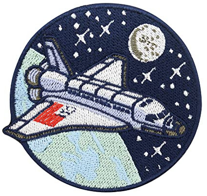 Finally Home Patch zum Aufbügeln - Raumschiff im Weltraum | Planet Patches, Astronaut Bügelbild, Kinder Aufbügler, Rakete Aufnäher