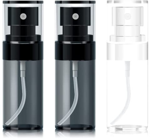 QIYULIN 3 Pcs 30ml Spray Bottle Perfume Atomiser Travel Spritz Bottle Refillable Plastic Spray Mist Bottles Empty Travel Bottles for Toiletries Portable Container for Holiday