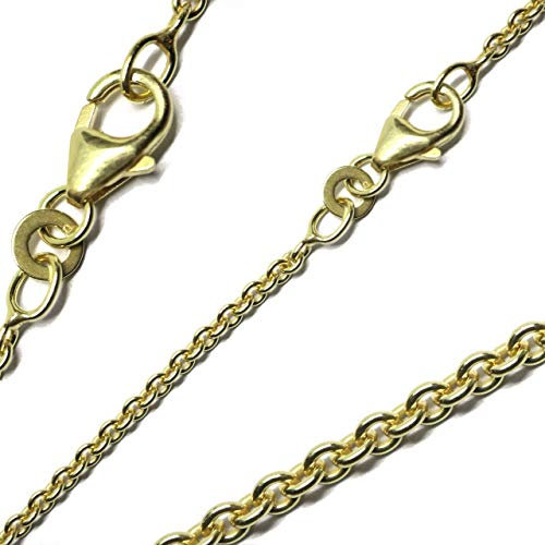 G & J Goldkette Ankerkette rund Massiv 333 8Karat B: 2,00mm L: 38-60cm Echtgold Gelbgold HalsketteCollier Gold für Damen Herren und Kinder (70cm)