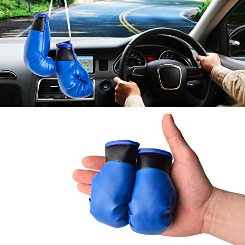 OWG Autospiegel zum Aufhängen, Dekoration, Innenzubehör, Mini-Handschuh, Ornament für Auto-Rückspiegel, zum Aufhängen, blau, 2 Stück