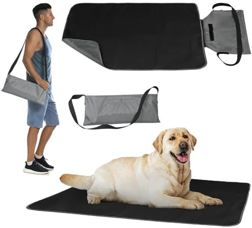 YFbrite Faltbare Outdoor Hundematte| Innen hundedecke waschbar | Gestepptes Kunstleder hundematte wasserdicht| Camping Decke Hund Katze Mat (S)