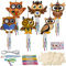 Seasboes Windspiel Bastelset Kinder, 6tlg Eule Kinder Herbst Bastelset Kinder, Holz Bastelset, DIY Windspiel Herbst Basteln Holz Anhänger, Eule Bastelsets für Erntedankfest Malen Dekoration