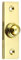 Victorian Rectangle Polished Brass Front Door Bell Push 78mm x 30mm