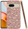 Wousunly Coque de protection pour Google Pixel 8 - Paillettes - En silicone TPU - Fine - Anti-chocs - Anti-rayures - Antidérapant (or rose)