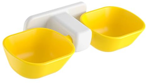 FONDOTIN Cat Mats Double Food Bowl Pet Feeder Wall-mounted Bowl Feeding Station