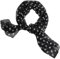 AERZETIX - C68702 - Halstuch schal aus 100% polyester mit seideneffekt muster weiße punkte - 50x160 cm - farbe schwarz