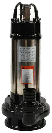 1500W 36000 L/H Edelstahl Schmutzwasserpumpe Schumutzwasser Fäkalienpumpe Schwimmerschalter, Wasserentfernung für Keller, Pool, Teich, Garten und Whirlpool