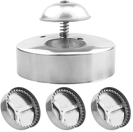 YWNYT 4pcs Sandwich Cutter and Sealer, 9cm 304 Stainless Steel Round Sandwich Maker Cookies Cutter DIY Sandwich Cutter for Making Sandwiches, Hamburgers, Pie