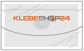Visitenkartentaschen selbstklebend | Breite Seite offen | Mit Klappe | 20 oder 100 Stück | Transparent | 105 x 60 mm | Selbstklebende Visitenkartentaschen für Visitenkarten uvm. / 100 Stück