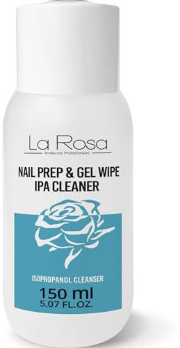 LaRosa CLEANER Sgrassante Unghie 150ml - Soluzione Sgrassante per UV/Gel - Preparatore Unghie per Smalti, Gel, Ibridi - NAIL PREP & GEL WIPE - IPA Cleaner