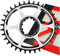 YLME Fahrrad-Kettenblatt, 32T 34T 36T Offset 6mm Oval Fahrrad Kettenblätter, GXP Narrow Wide Kettenblatt für Sram 8/9/10/11/12S,36T