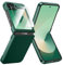 Doeshine for Samsung Galaxy Z Flip 7 FE/Z Flip 6 Case Ultra Slim, Full Body Cover with Built-in Screen Protector, Thin Slim Case, Lightweight Skin-Friendly, Hard PC Protective Cover (Dark Green)
