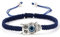 Apocalyptic-K Geflochtenes Seil-Naturstein-Armband&925 Sterling Silber | Vergoldet |4-6MM | 6.7-9.3 IN | ，Damen Armband &925 Sterling Silber, | Einstellbar (Böse Augen&Eulen)