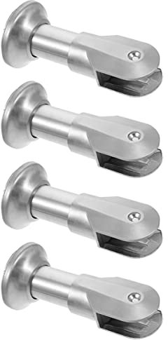 TOYANDONA 4pcs Partition Feet Stainless Support Foot Bathroom Toilet Partition Fittings Restroom Brackets Fittings