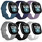 6 Stück Ersatzarmband Kompatibel für Versa 3/Versa 4/Sense/Sense 2 - Weiches Silikon Sport Ersatzarmband Armband für Damen und Herren(6 Farben)