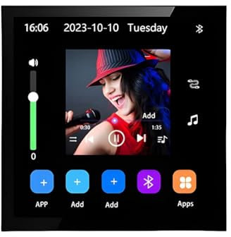 Qussedser 4 Andriod 10 Eshare WiFi Bluetooth Touch Heimkino Digital Stereo Audio Musik Wandverstärker Schwarz