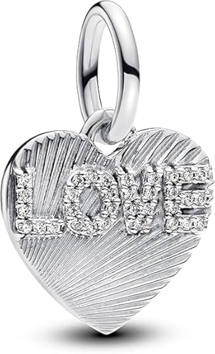 PHCLASY Sparkling Infinity Herz Charms Weihnachten Anhänger für Damen Armband