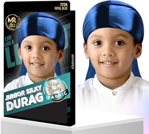 Junior Silky Durag for Kids - Royal Blue - 7724