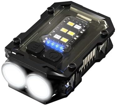 IGEAIIE S1 Mini LED Torch, Super Bright Rechargeable Flashlight, USB EDC Keychain Torch with Clip, Waterproof COB Light with 8 Modes for Pocket, Hiking, Camping, and Emergency Use
