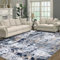 Capslpad Blau Abstraktes Teppich Wohnzimmer 160x230cm rutschfest Kurzflor Kunstwolle Schlafzimmer Teppich Waschbar Minimalistisch Bettvorleger Teppiche für Wohnzimmer Schlafzimmer Büro Bereich