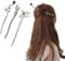 BRDXOOL 3 Stück Metall Haarnadeln Schwarz für Lange Haare Damen Rose, Schmetterling, Phönixfeder Design, Eleganter Chinesischer Stil Retro Haarnadel Haarschmuck Frisurenzubehör Geschenk