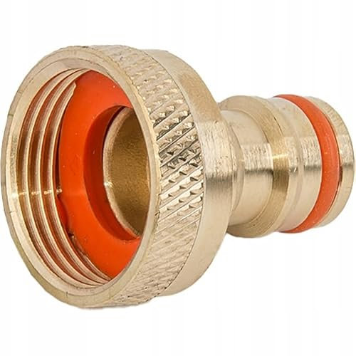 KNM TRADE Hahnanschluss 1 Zoll aus Messing – Schwerer, rostfreier Adapter für Wasserhähne in großen Wassersystemen – Robuste Qualität kompatibel mit Gardena