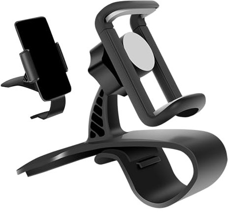 Support Téléphone Voiture - Pince Tableau, Attache Mobile Universelle | Clip Rotatif Antidérapant, Fixation GPS Mains Libres Réglable Avec Angle Ajustable Pendant Conduite Sur Route Ou Autoroute
