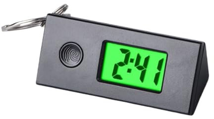 Ranley Montre Numérique Portative À Pince pour Porte-Clés,Montre Digitale Nomade pour Anneau de Clés | Accessoire Sportif Polyvalent pour Activités Extérieures Et Quotidiennes