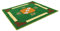 SOLUSTRE Mahjong Mat Printed Tablecloth Slip Noise Reduction Cover for Poker Board Games Green for Home Gaming Decorative Use