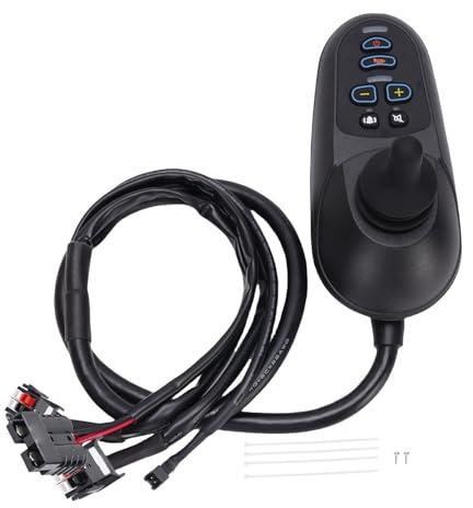 Electric Wheelchair Power Controller, 50A Ergonomic Design Multifunctional Sensitive Joystick Remote Control for Robot Mobility Wheelchair Joystick Brush Controller
