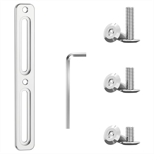 Bike Bottle Cage Adapter Universal Aluminum Water Bottle Cage Mount Brackets with Screws for MTB Road Bike Frame Tube Seatpost, Silver