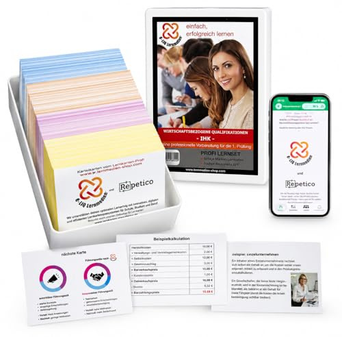 Lernkarten Wirtschaftsbezogene Qualifikationen IHK 2026 | 480 gedruckte Karten + App (Android & iOS) | Alle 4 Fächer | Geprüfter Wirtschaftsfachwirt | WBQ