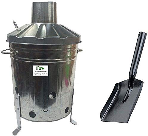 Mini Garden Incinerator Small 15L Rubbish Waste Paper Document Burning Fire Bin + Free Mini Shovel