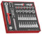Teng Tools 36 Piece 3/8 Inch Drive 6 Point Metric Regular/Shallow & Bit Foam Socket Set - TED3836, Silver