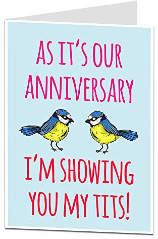 Rude Anniversary Card for Him Men Wedding Or Relationship Husband Or Boyfriend Blank Inside to Add Your Own Personal Funny Greeting