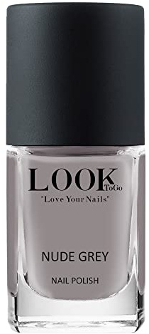 Veganer Nagellack NUDE GREY NP 008 von Look To Go – 21-free, schnelltrocknend & langanhaltend, PETA approved, Made in Germany, 12 ml
