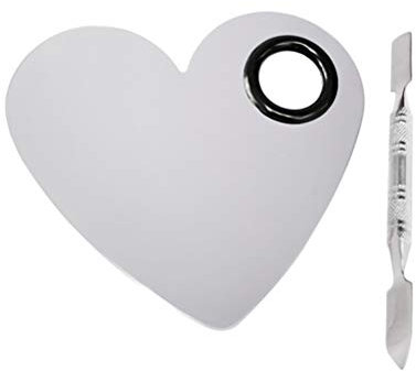 Lurrose Paleta De Maquillaje Corazón Con Espátula Para Mezclar Base Y Lápiz Labial Herramienta Cosmética Perfecta Para Uso Profesional Y Doméstico