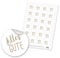 itenga 24x Sticker Aufkleber Alles Gute (Motiv 123) braun Latte Macchiato weiß rund 4cm auf DIN A4 Bogen