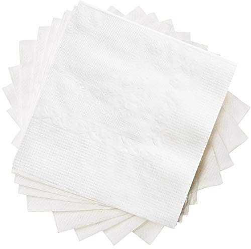 Comfy Package Weiße Getränketücher, 1-lagig, 1000 Stück, Cocktail-Servietten, Papierservietten für Restaurant