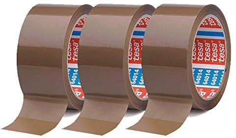 Klebeband braun - leise abrollend - 50 mm breit - 66 m lang (66m x 50mm, 3 Rollen)