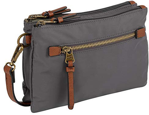 camel active Bari Damen Umhängetasche Crossbody Bag Klein Grau