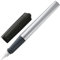 Lamy nexx black Füller - Füllhalter mit rutschfestem Griff & polierter Stahlfeder in Strichbreite A - dreieckiges Gehäuse aus Aluminium - inkl. Tintenpatrone T 10 blau - Rechtshänder