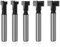 Saipor 5pcs T-Slot Cutter Router Bit 1/4 Inch Shank Keyhole Router Bit Set with 1/4 & 5/16 & 3/8 & 1/2 & 9/16 Inch Blade Diameter for Wood Hex Bolt T-Track Slotting Wood Milling Cutter