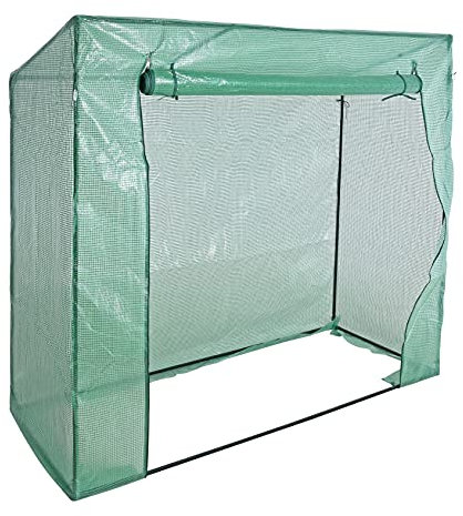 ESTEXO Foliengewächshaus Gewächshaus Tomatengewächshaus Treibhaus Frühbeet Folienzelt mit Rahmen 200x77x169/149 cm