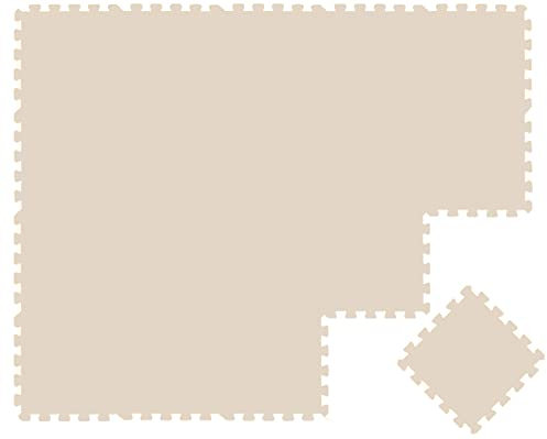 LittleTom 18 Teile Spielmatte Baby Puzzlematte ab Null - 30 x 30 cm Krabbelmatte Bodenmatte Kinder - Puzzle Teppich Kinderzimmer Matte - Outdoor Bodenschutzmatte Spielteppich Eva Schaumstoff Isomatte