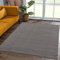 SANAT Kurzflor Teppich Wohnzimmer - Uni Modern Teppiche fürs Schlafzimmer, Arbeitszimmer, Büro, Flur, Kinderzimmer und Küche - Grau, 80 x 200 cm