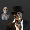 Lanckeli Halloween Totenkopfmaske mit Beweglichem Kiefer, Gruselige Schädeldecke, Latexmaske für Erwachsene Cosplay Requisiten.