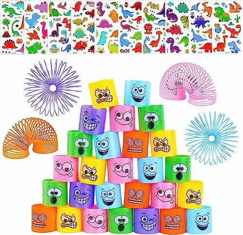 flintronic 30 Stück Regenbogenspirale Springs Magic Rainbow Puzzle, Mitgebsel Kindergeburtstag Gastgeschenke, Regenbogenspirale für Kinder, Give Aways Kindergeburtstag