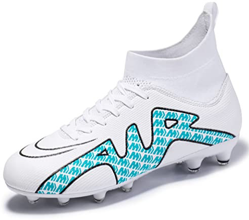 IFIKK High Ankle Herren Fußballschuhe Anti-Rutsch TF/AG Fußballschuhe Professionelle Kinder Trainingsschuhe Outdoor Gras Stollen Turnschuhe (AG 03,34)